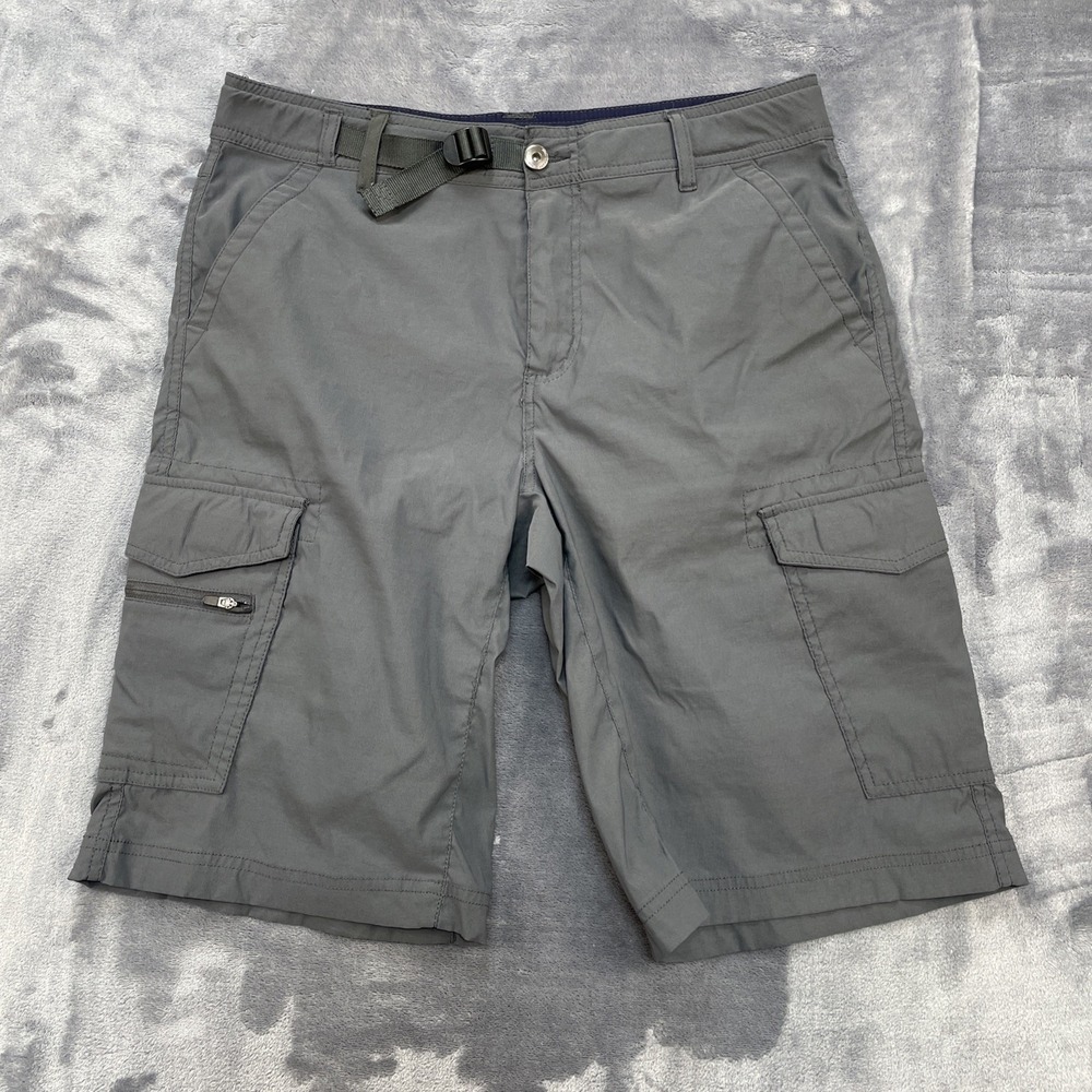 BC Clothing Shorts Mens 32 Khaki Expedition Cargo Belted Camping Hiking Gorpcore